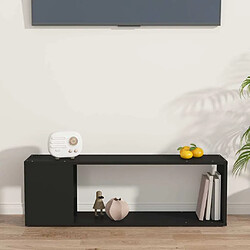 Maison Chic Meuble TV scandinave - Banc TV pour salon Noir 100x24x32 cm Aggloméré -MN15466 pas cher