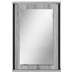 Avis vidaXL Armoire à miroir de salle de bain sonoma gris bois d’ingénierie