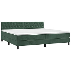 Avis Sommier à lattes LED,Cadre à lattes de lit avec matelas pour Adulte Vert foncé 200x200 cm -MN69199