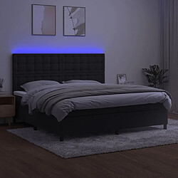 Acheter Sommier à lattes,Cadre à lattes de lit pour Adulte matelas et LED Noir 200x200 cm Velours -MN14427