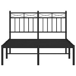 Maison Chic Lit adulte - Cadre de lit métal avec tête de lit,Structure du lit Contemporain pour chambre noir 120x190 cm -MN45997 pas cher