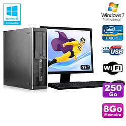 Lot PC HP Elite 8300 SFF I5-3470 3.2GHz 8Go 250Go Graveur Wifi W7 + Ecran 17" · Occasion 