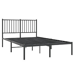 Acheter Maison Chic Lit adulte - Cadre de lit métal avec tête de lit,Structure du lit Contemporain pour chambre noir 120x200 cm -MN93775