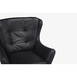 Acheter Vente-Unique Fauteuil pivotant en cuir ANABA - Noir