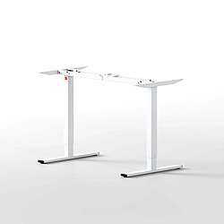 ELEVA Bureau assis debout blanc Cadre Bureau Réglable en Hauteur 