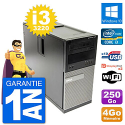 PC Tour Dell 7010 Intel Core i3-3220 RAM 4Go Disque Dur 250Go Windows 10 Wifi · Occasion 