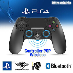 Spirit Of Gamers Manette sans fil PS4 rétro éclairée bleue Spirit of gamer - Bluetooth