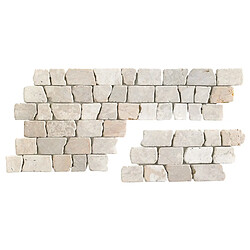 Pegane Carrelage mosaïque / Plaque de mosaïque mosaïque mur et sol en marbre naturel coloris blanc - 15 x 30,5 cm