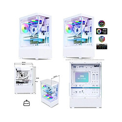 BOITIER PC GAMER blanc SPECTRA ARTIC ARGB EDITION RGB 3 ventilateurs 3 BAIES inclus SPIRIT OF GAMER TOUR D’ORDINATEUR GAMER 