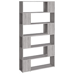 Maison Chic Armoire de livres - Bibliothèque - Séparateur de pièce sonoma gris 100x24x188 cm -GKD46665