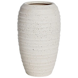 Beliani Vase à fleurs LENOK Céramique 36 cm Blanc cassé 