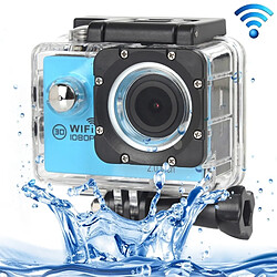 Wewoo Caméra sport bleu 1080P Portable WiFi Étanche, 2.0 pouces Écran, Generalplus 4248, 170 A + Degrés Grand Angle, Support TF Carte 