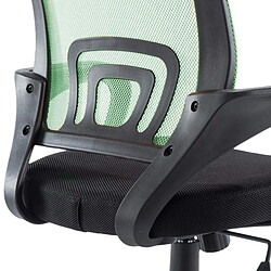 Acheter Decoshop26 Fauteuil de bureau sur roulettes hauteur réglable en maille de filet de nylon vert 10_0002502