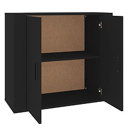 Avis vidaXL Buffet Noir 80x33x70 cm Bois d'ingénierie