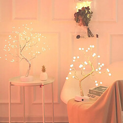 Avis Universal 108 LED USB Lampe de table Fil de cuivre Noël feu arbre lumière de nuit Lampe de table Maison Décoration de bureau Décoration de Noël (108 lumières rose)