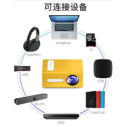 Universal Prise en charge du projecteur T300 1080P 600Lumens Screen du projecteur 80inch Lentille de projecteur LED 3.5mm Audio LED Mini Projetor | Projecteurs LCD pas cher