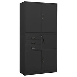 vidaXL Armoire de bureau Anthracite 90x40x180 cm Acier 