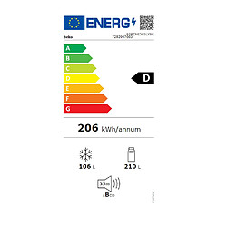 Réfrigérateur combiné 60cm 360l nofrost - B5RCNE365LXB - BEKO