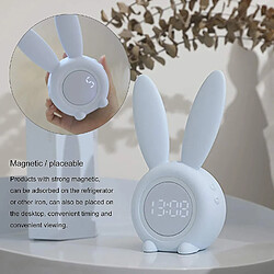 Universal Réveil lumineux pour enfants, réveil pour enfants mignon lapin réveil numérique lumineux LED avec lampe de chevet fonction somnolence contrôle du temps lumineux cadeau pour les enfants filles, garçons, (bleu) pas cher