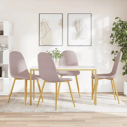 Maison Chic Lot de 4 Chaises à manger | Chaise de salle à manger cuisine Rose Velours -GKD65844