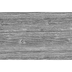 Toilinux Lot 2x Adhésif décoratif Grey Wood - 200 x 45 cm - Gris