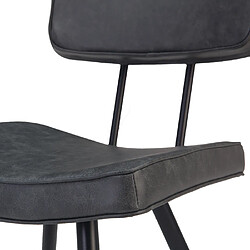 Acheter Rendez Vous Deco Chaise Texas grise / noire (lot de 2)