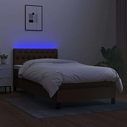 Acheter Sommier à lattes,Cadre à lattes de lit pour Adulte matelas et LED Marron foncé 100x200 cm -MN95391