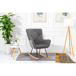 Linea Natura Fauteuil à bascule ROCKY II tissu gris