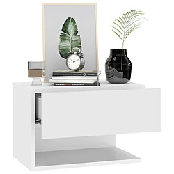 Acheter Maison Chic Table de chevet murale - Table de Nuit Blanc