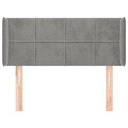 Avis Maison Chic Tête de lit scandinave avec oreilles,meuble de chambre Gris clair 83x16x78/88 cm Velours -MN35346