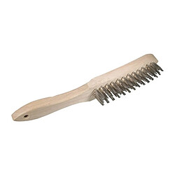 Brosse à mains Dronco manche bois 4 rangs Inox 