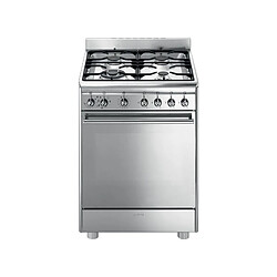 Cuisiniere mixte SMEG CX68MF8-2 4 foyers 