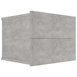 Maison Chic Table de chevet Table de Nuit Meuble de Rangement Gris béton 40 x 30 x 30 cm Aggloméré