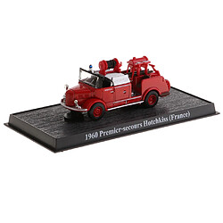 Jouet de camion de lutte contre les incendies Premier-Secours Hotchkiss - France, Maquette Modèle En Métal Moulé Sous Pression à L'échelle 1/64 Pour L'affichage De Vitrine