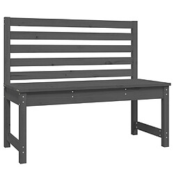 Maison Chic Banc de jardin | Banquette de jardin | Chaise Relax gris 109 cm bois massif de pin -MN73215