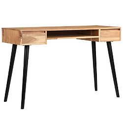 Helloshop26 Bureau table meuble travail informatique à écrire bois d'acacia massif 118 cm 0502113