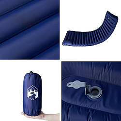 Acheter vidaXL Matelas de camping autogonflant oreiller 1 personne bleu marine