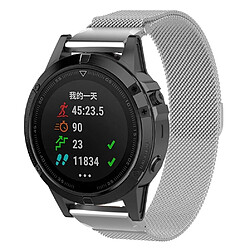 Acheter Wewoo Bracelet pour montre connectée Garmin Fenix 5 Milan Metal en acier inoxydable métalargenttaille 26 mm