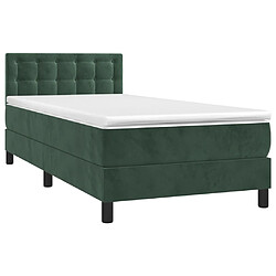 Avis Sommier à lattes et LED,Cadre à lattes de lit avec matelas pour Adulte Vert foncé 90x200cm -MN85430