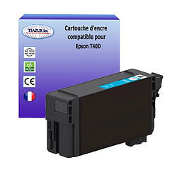 T3Azur Cartouche d'encre compatible avec Epson T40D2 (C13T40D240 / C13T40C240) - Cyan (56ml) 