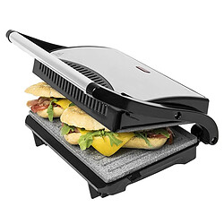 Acheter Totalcadeau Grill avec revêtement en pierre anti adhésif - machine pour Sandwish panini croque monsieur pas cher