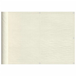 vidaXL Écran de balcon crème 75x800 cm 100% polyester oxford