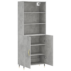 Acheter Maison Chic Buffet,Meuble de Rangement,commode pour salon,Cuisine Gris béton 69,5x34x180 cm Bois d'ingénierie -MN89438