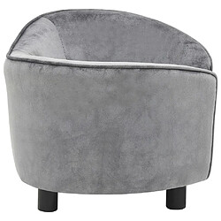 Maison Chic Niche Canapé,Lit pour chien | Panier couchage pour chien Gris 69x49x40 cm Peluche -GKD31631 pas cher