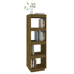 Avis vidaXL Bibliothèque/Séparateur de pièce Marron miel 40x35x135 cm Pin