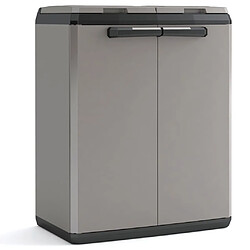 Keter Armoire de recyclage Split Basic Gris et noir 85 cm