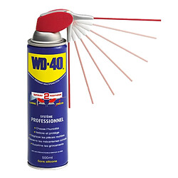 Lubrifiant Dégrippant multiusage - SPRAY DOUBLE POSITION - aérosol de 500 ml- WD-40 pas cher