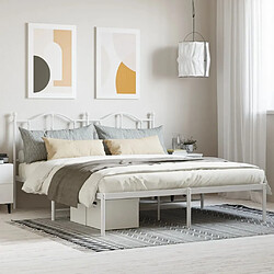 Maison Chic Lit adulte - Cadre de lit métal avec tête de lit,Structure du lit Contemporain pour chambre blanc 180x200 cm -MN86839