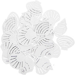 Rico 36 Confettis en bois - coquillage - blanc 