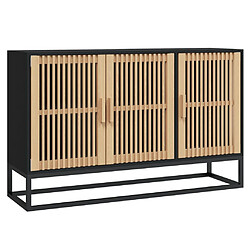 vidaXL Buffet noir 105x30x65 cm bois d'ingénierie